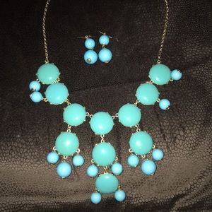 Bubble necklace with earrings